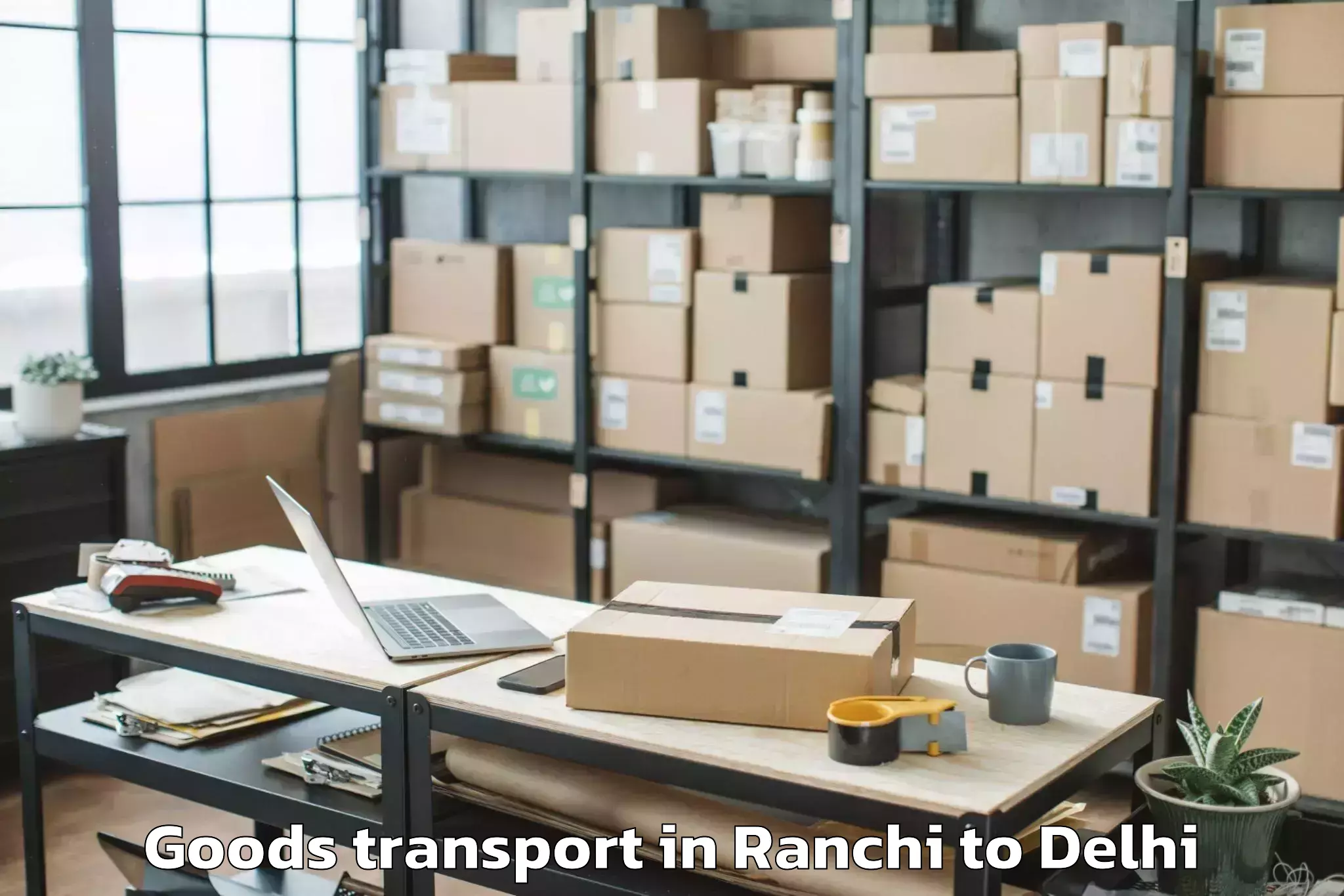 Hassle-Free Ranchi to Ambience Mall Rohini Goods Transport